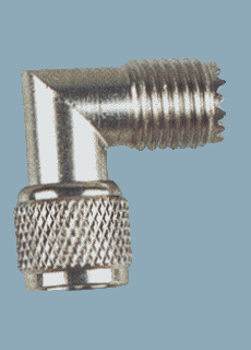 RIGHT ANGLE MINI UHF MALE TO FEMALE