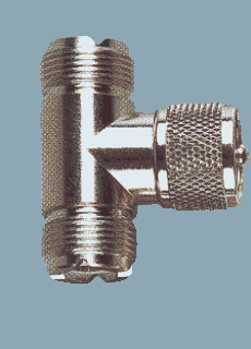 UHF MALE TO DOUVLE UHF FEM