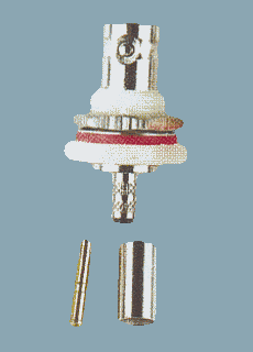 BNC FEMALE BULKHEAD CRIMP 