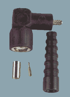 BNC MALE RIGHT ANGLE CRIMP ON IF TYPE