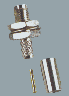 SMA FEMALE BULKHEAD CRIMP