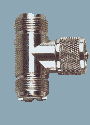 UHF MALE TO DOUVLE UHF FEM
